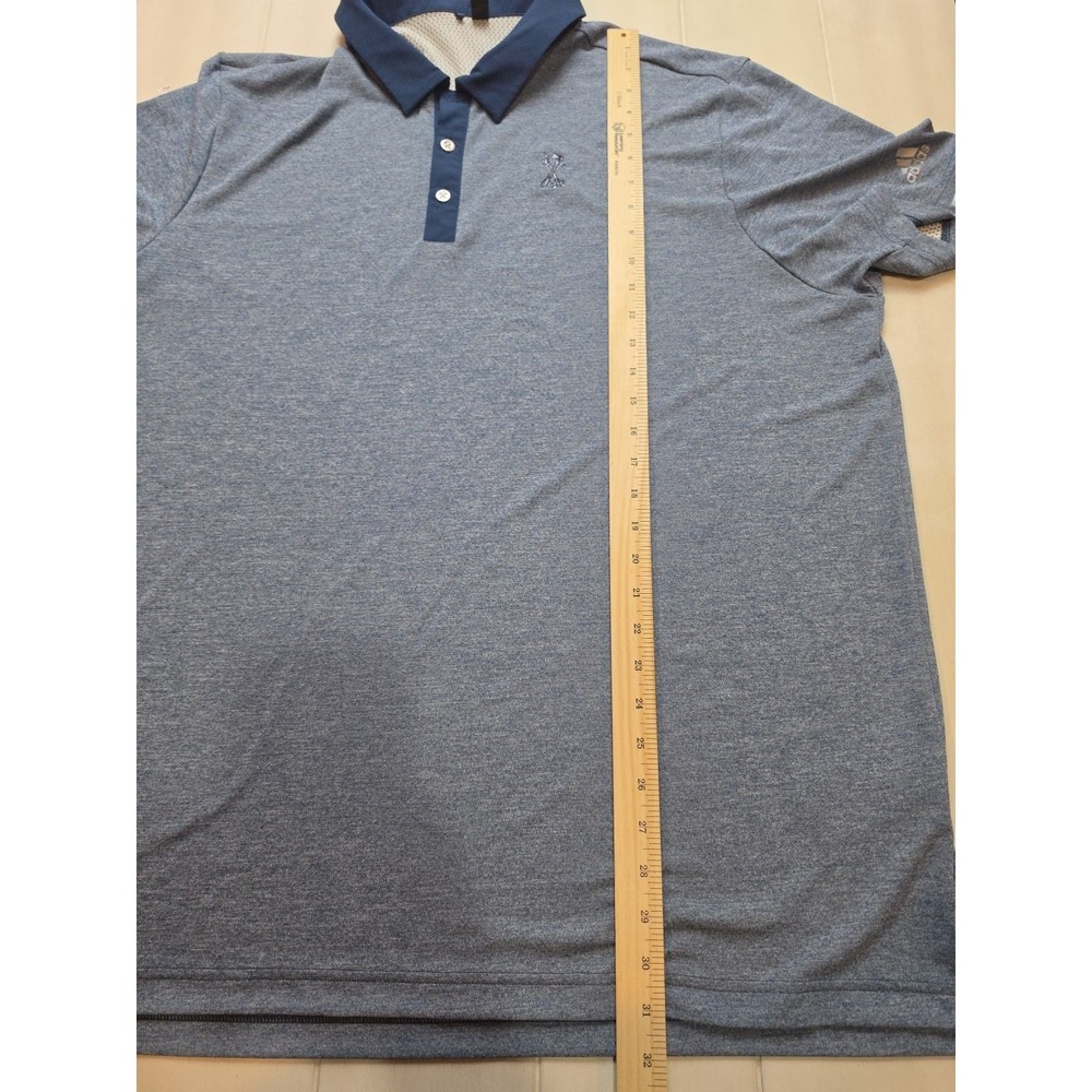 Adidas Prime Green Mens Performance Golf Polo Heat.RDY Size 2XL - Picture 10 of 11